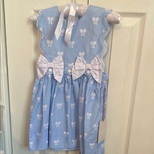 Blue and White Bow Dress